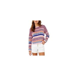 Lilly Pulitzer Samora Sz XS Orange Pink Blue Chevron Pointelle Knit Sweater